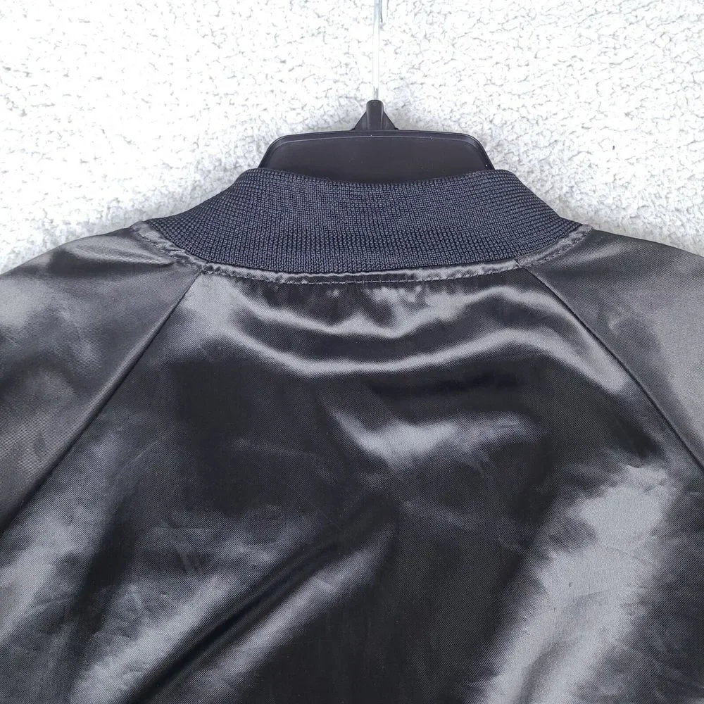 Vintage Hartwell Jacket Mens Large Black USA Made Bomber Nylon Whiteco‎ Metrocom